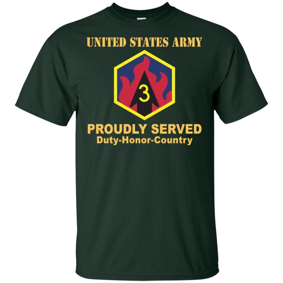 US ARMY 3RD CHEMICAL BRIGADE- Proudly Served T-Shirt On Front For Men-TShirt-Army-Veterans Nation