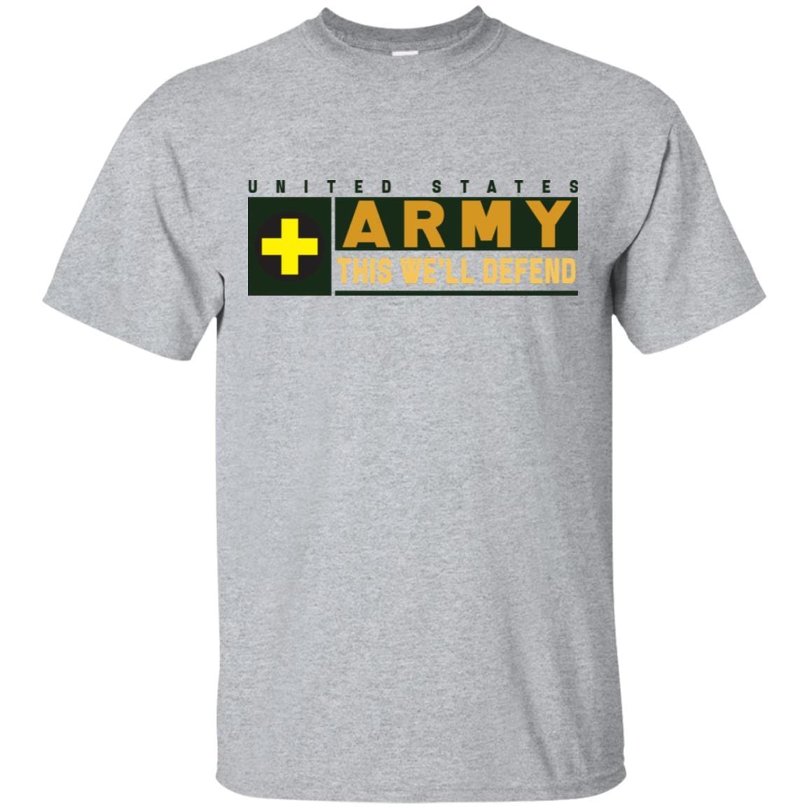 US Army 33RD INFANTRY BRIGADE COMBAT TEAM CSIB- This We'll Defend T-Shirt On Front For Men-TShirt-Army-Veterans Nation