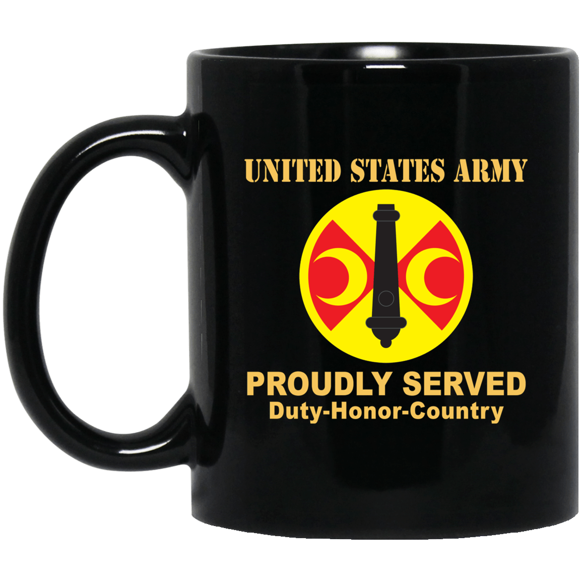 US ARMY 210TH FIRES BRIGADE- 11 oz - 15 oz Black Mug-Mug-Army-CSIB-Veterans Nation