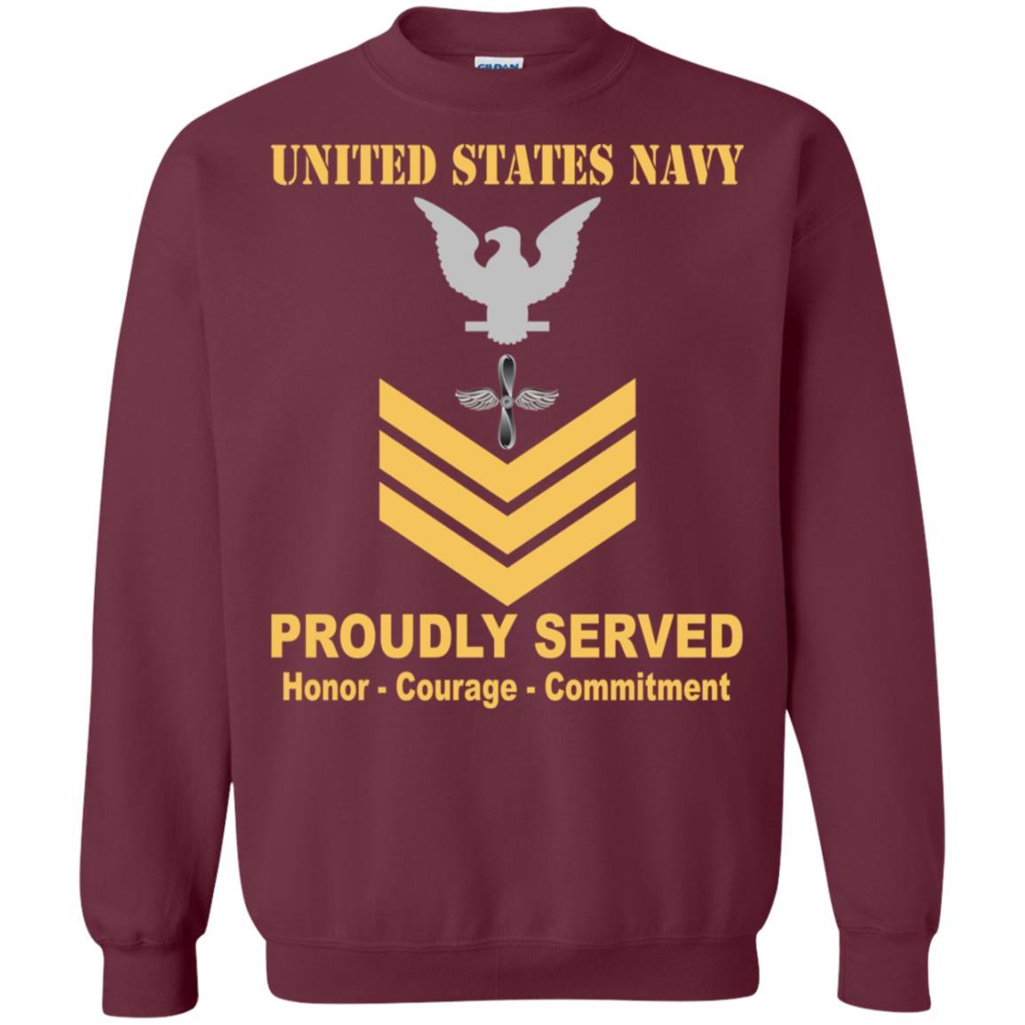 U.S Navy Aviation machinist's mate Navy AD E-6 Rating Badges Proudly Served T-Shirt For Men On Front-TShirt-Navy-Veterans Nation