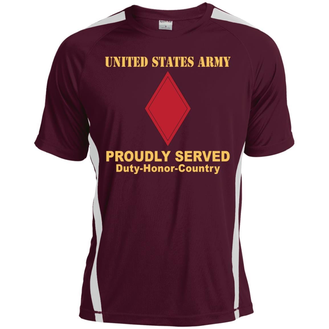 US ARMY 5TH INFANTRY DIVISION- Proudly Served T-Shirt On Front For Men-TShirt-Army-Veterans Nation