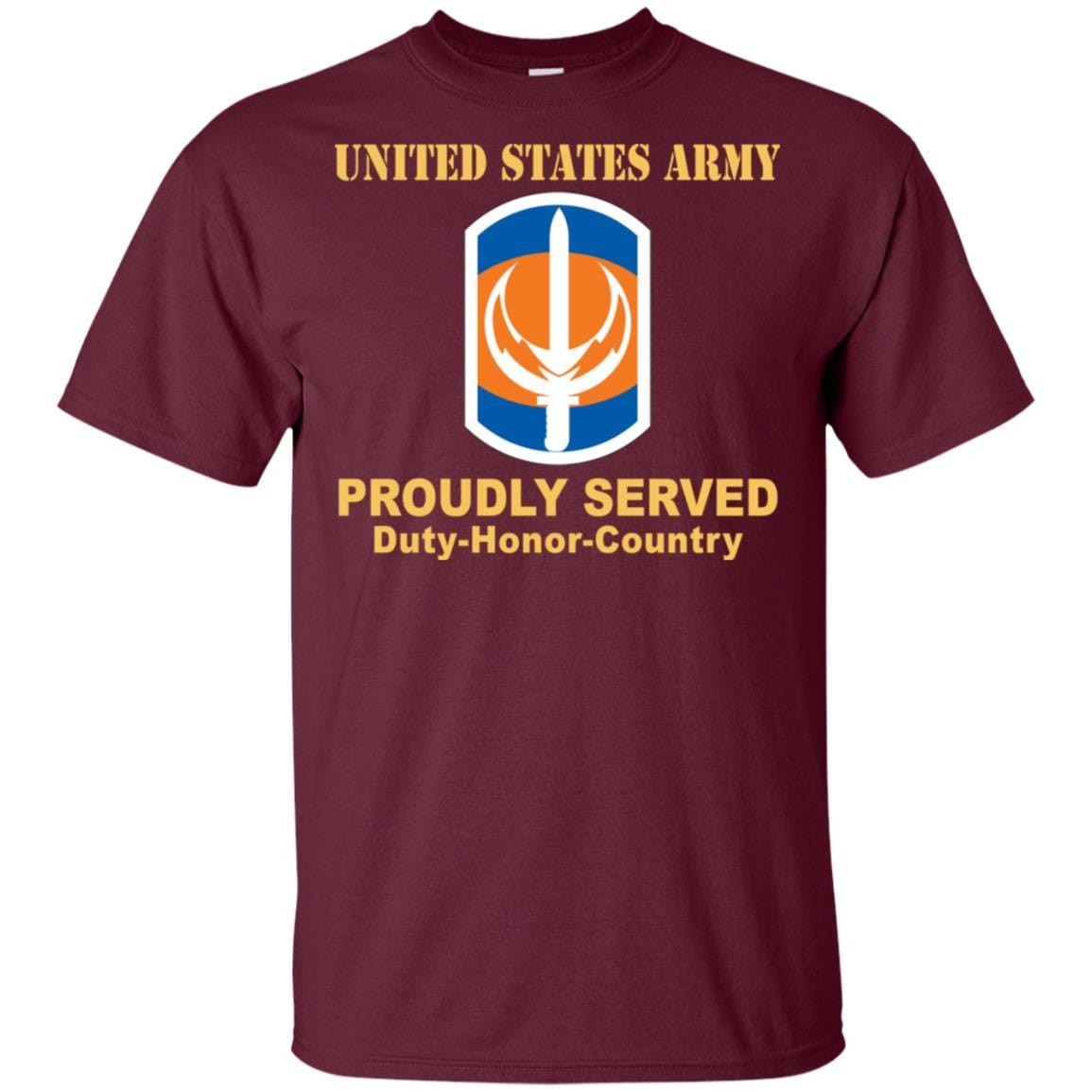 US ARMY 228 SIGNAL BRIGADE- Proudly Served T-Shirt On Front For Men-TShirt-Army-Veterans Nation