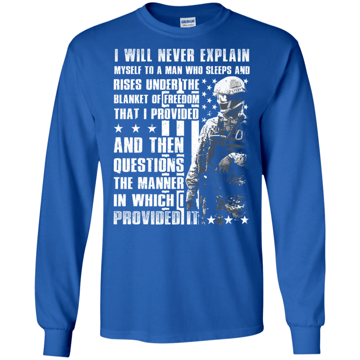 Military T-Shirt "I Will Never Explain Myself To A Man"-TShirt-General-Veterans Nation