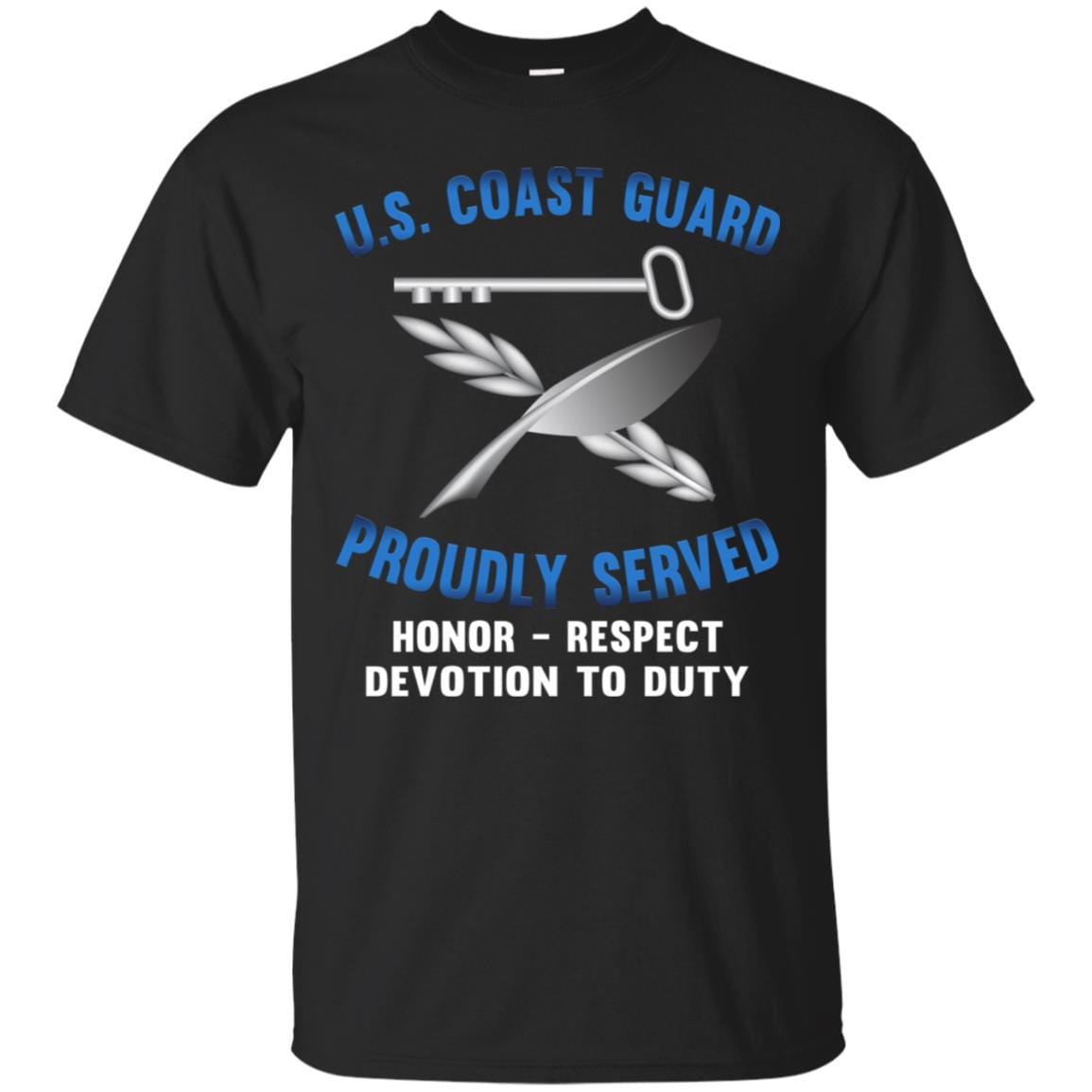 USCG CULINARY SPECIALIST CS Logo Proudly Served T-Shirt For Men On Front-TShirt-USCG-Veterans Nation