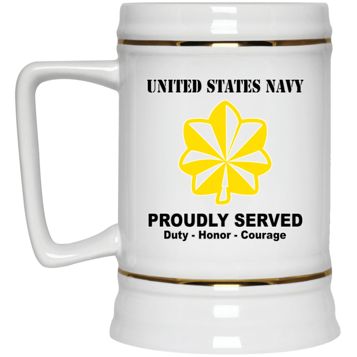 US Navy O-4 Lieutenant Commander O4 LCDR Junior Officer Ranks T shirt White Coffee Mug - Stainless Travel Mug-Mug-Navy-Officer-Veterans Nation
