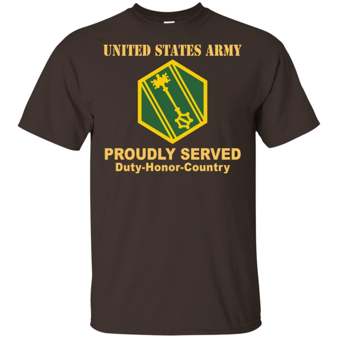 US ARMY 46TH MILITARY POLICE COMMAND- Proudly Served T-Shirt On Front For Men-TShirt-Army-Veterans Nation