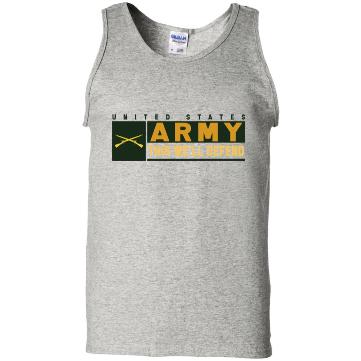 U.S. Army Infantry- This We'll Defend T-Shirt On Front For Men-TShirt-Army-Veterans Nation