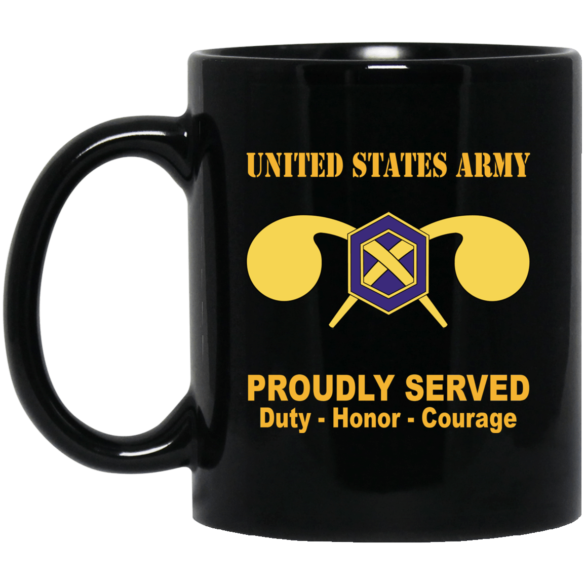 U.S Army Chemical Corps Black Mug 11 oz - 15 oz-Mug-Army-Branch-Veterans Nation