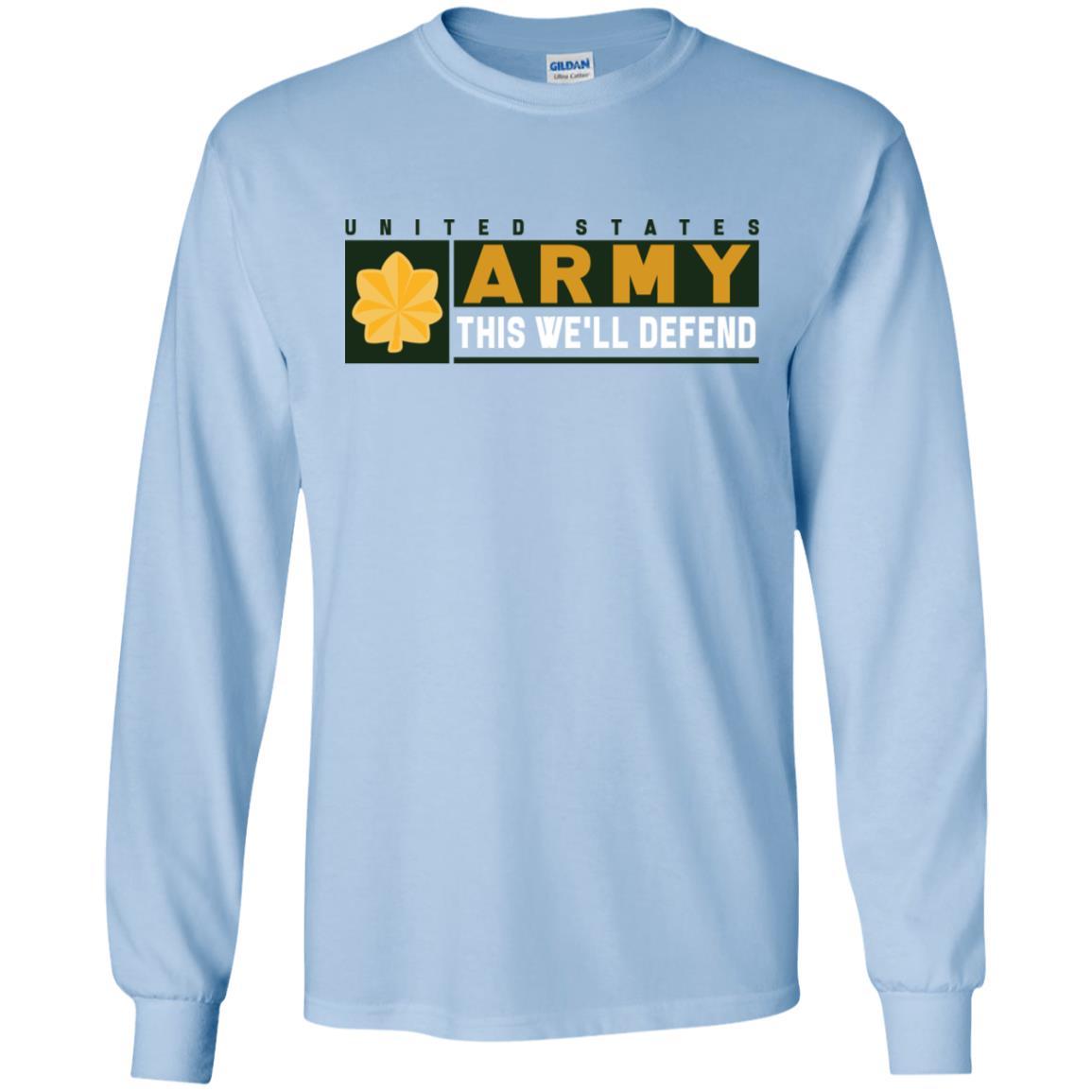 US Army O-4 This We Will Defend Long Sleeve - Pullover Hoodie-TShirt-Army-Veterans Nation