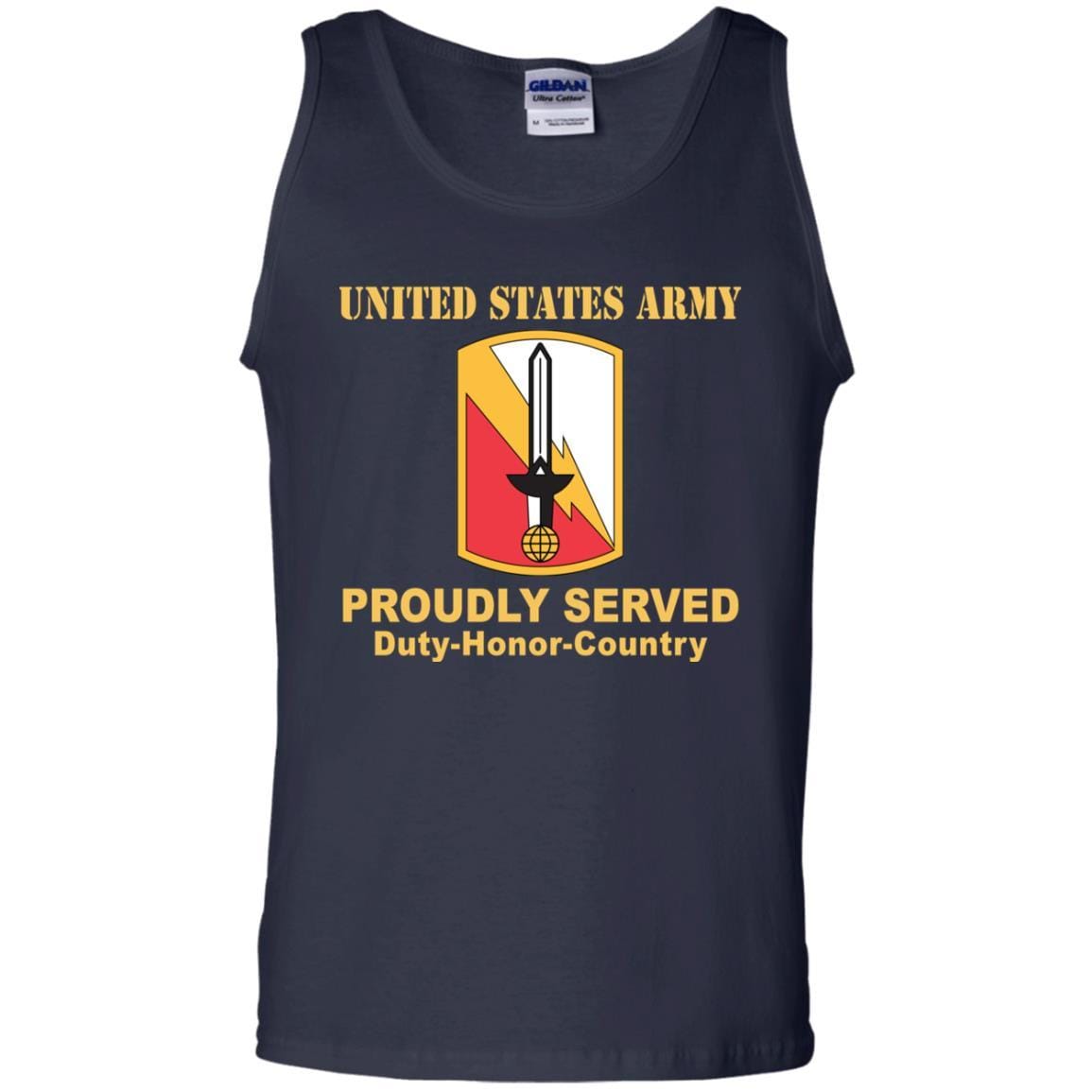 US ARMY 21ST SIGNAL BRIGADE- Proudly Served T-Shirt On Front For Men-TShirt-Army-Veterans Nation