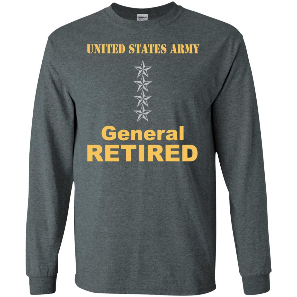 US Army O-10 General O10 GEN General Officer Retired Men T Shirt On Front-TShirt-Army-Veterans Nation