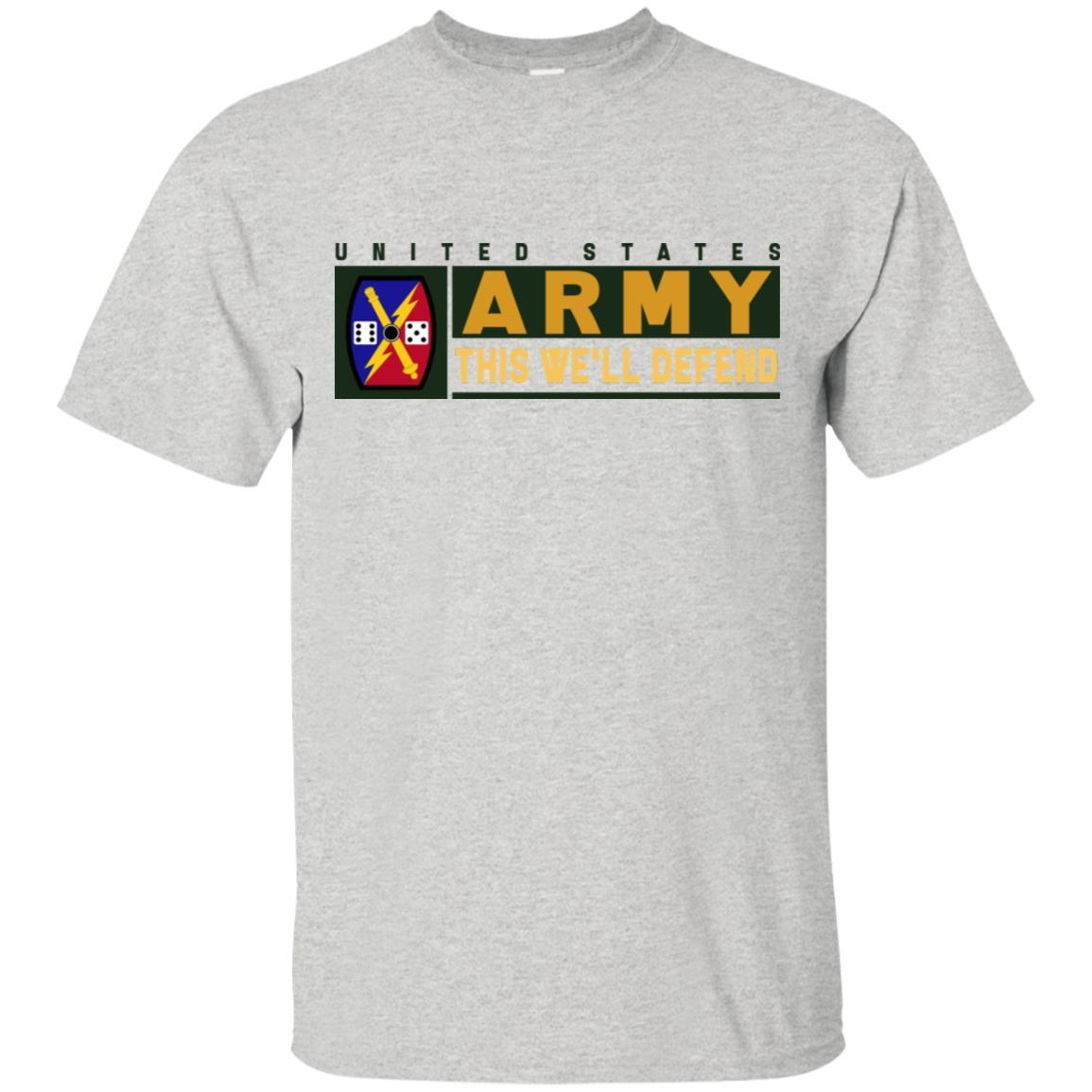 US Army 65 FIRES BRIGADE- This We'll Defend T-Shirt On Front For Men-TShirt-Army-Veterans Nation