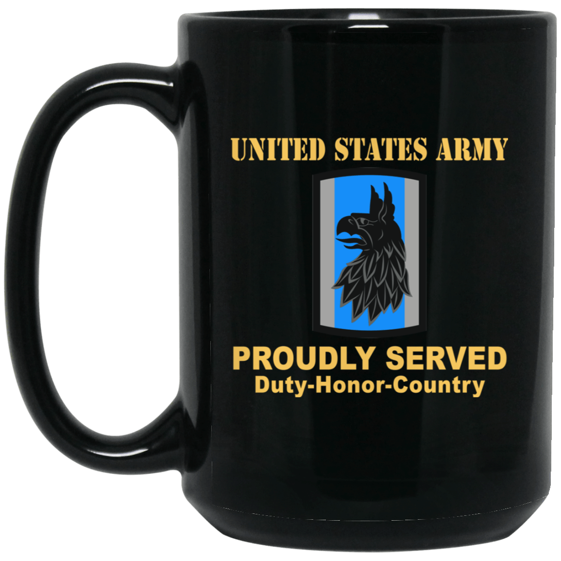 US ARMY 470 MILITARY INTELLIGENCE BRIGADE- 11 oz - 15 oz Black Mug-Mug-Army-CSIB-Veterans Nation