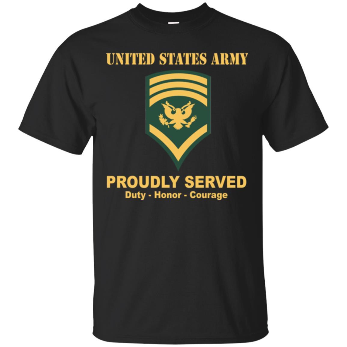 US Army E-8 SPC E8 Specialist Ranks Men Front Shirt US Army Rank-TShirt-Army-Veterans Nation