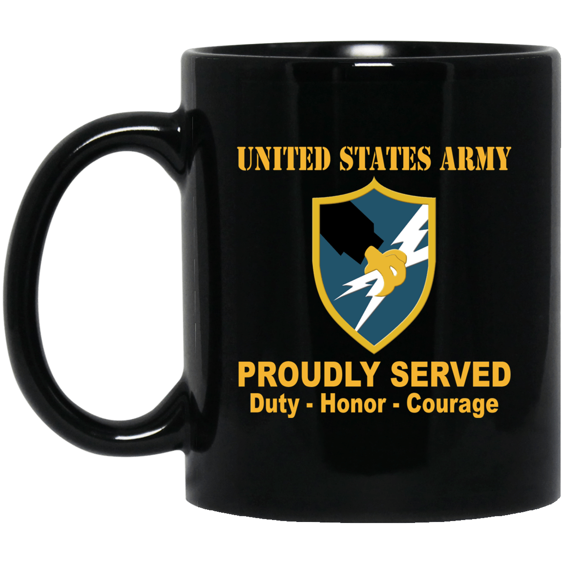 US Army Security Agency Black Mug 11 oz - 15 oz-Mug-Army-Branch-Veterans Nation