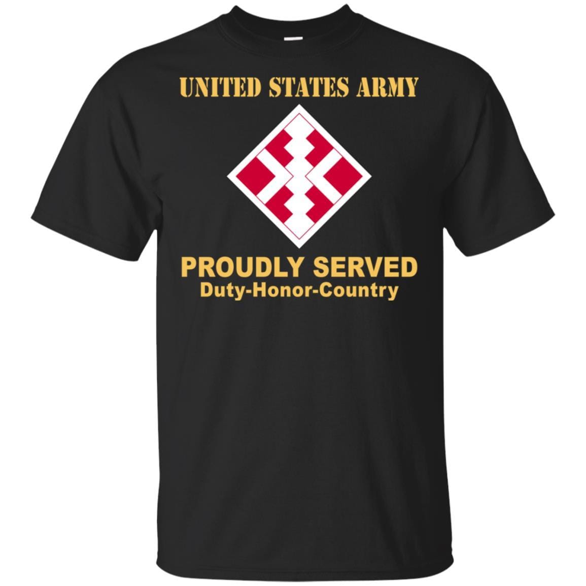 US ARMY 411TH ENGINEER BRIGADE- Proudly Served T-Shirt On Front For Men-TShirt-Army-Veterans Nation