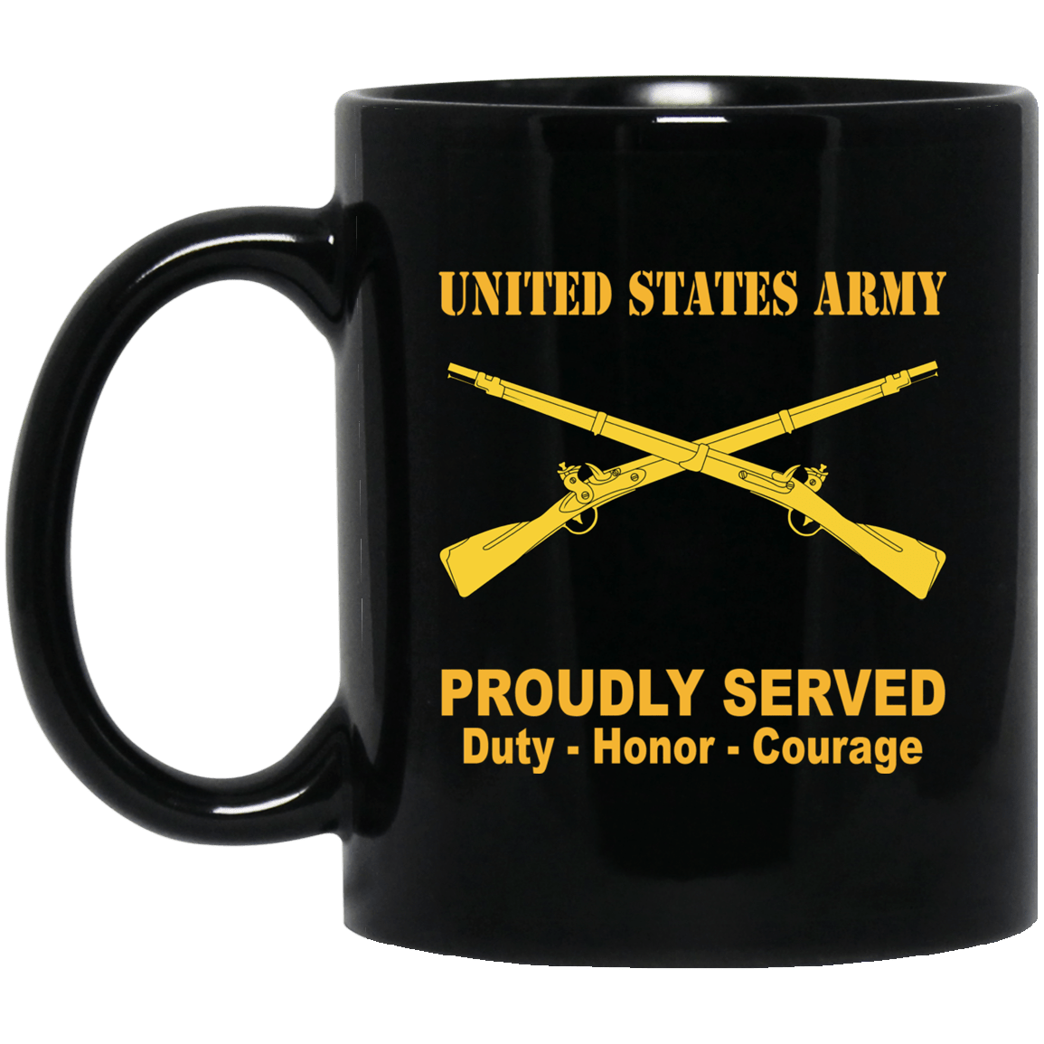 U.S. Army Infantry Black Mug 11 oz - 15 oz-Mug-Army-Branch-Veterans Nation