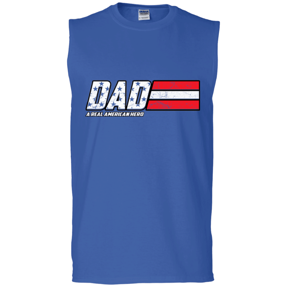 Military T-Shirt "Dad - A Real American Hero - Men" Front-TShirt-General-Veterans Nation