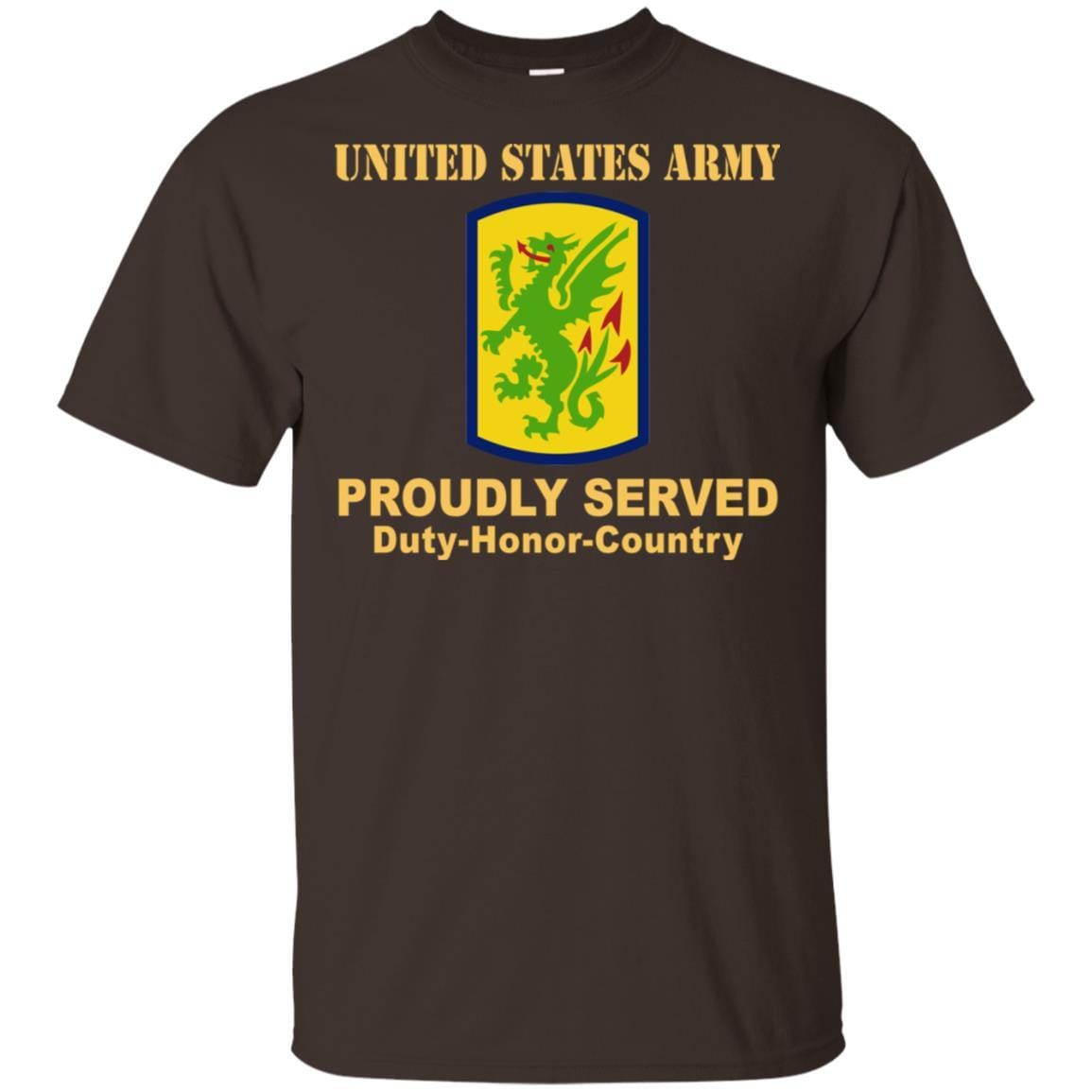 US ARMY 415 CHEMICAL BRIGADE- Proudly Served T-Shirt On Front For Men-TShirt-Army-Veterans Nation