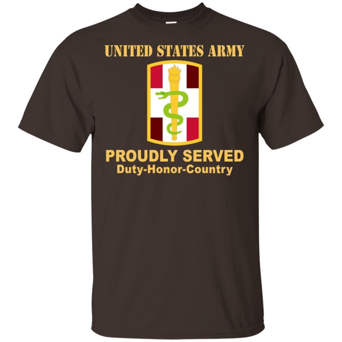 US ARMY 330TH MEDICAL BRIGADE- Proudly Served T-Shirt On Front For Men-TShirt-Army-Veterans Nation