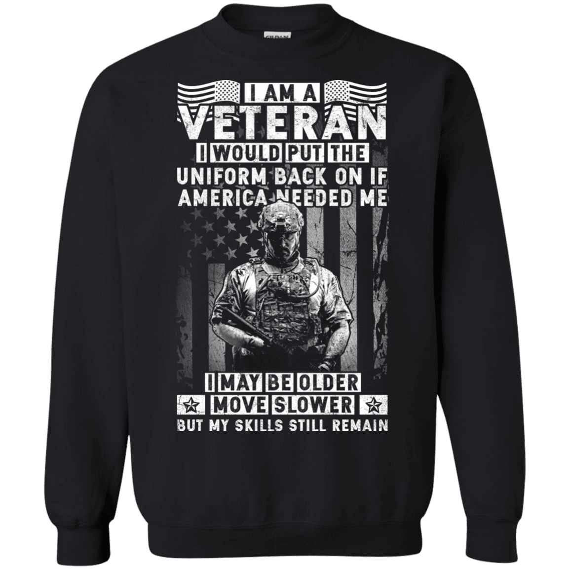 Military T-Shirt "I am a Veteran Men" Front-TShirt-General-Veterans Nation