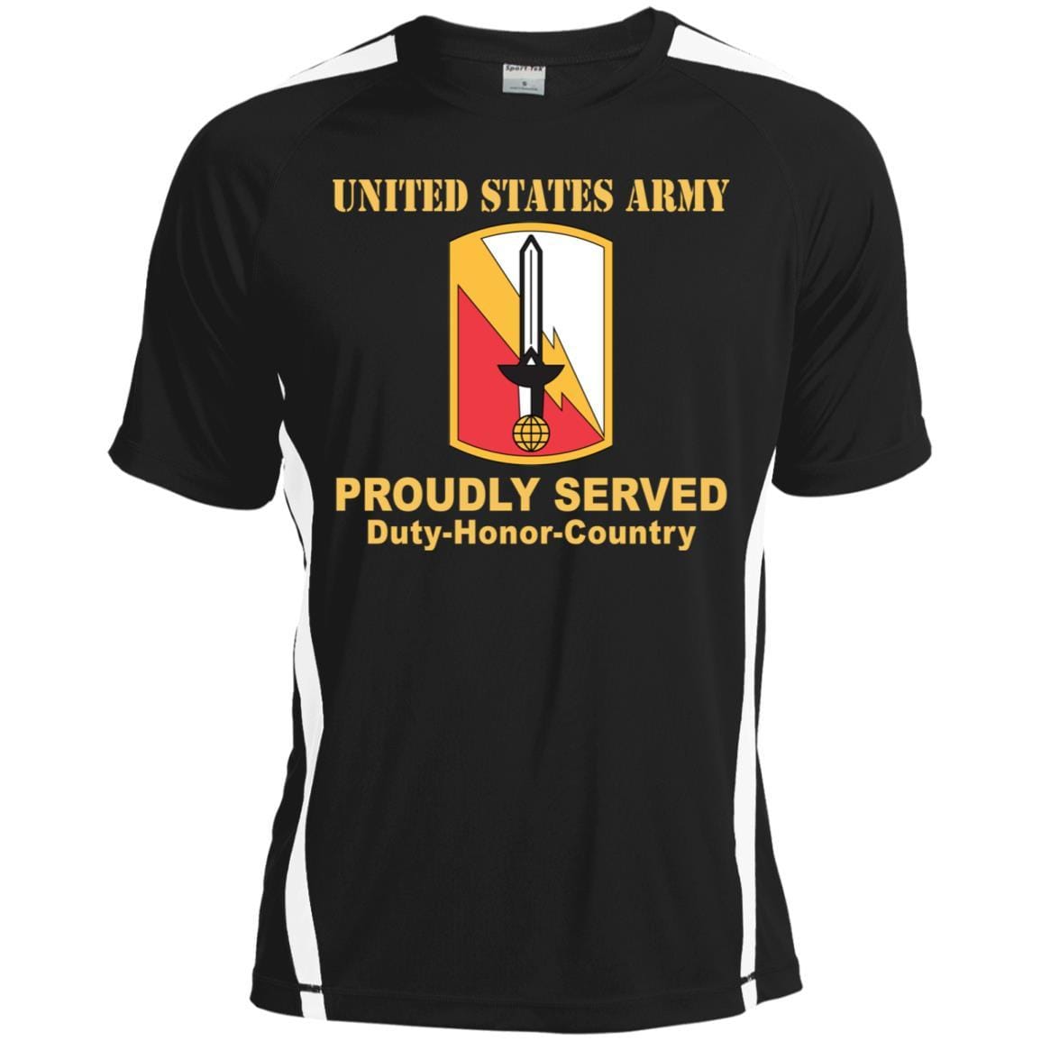 US ARMY 21ST SIGNAL BRIGADE- Proudly Served T-Shirt On Front For Men-TShirt-Army-Veterans Nation