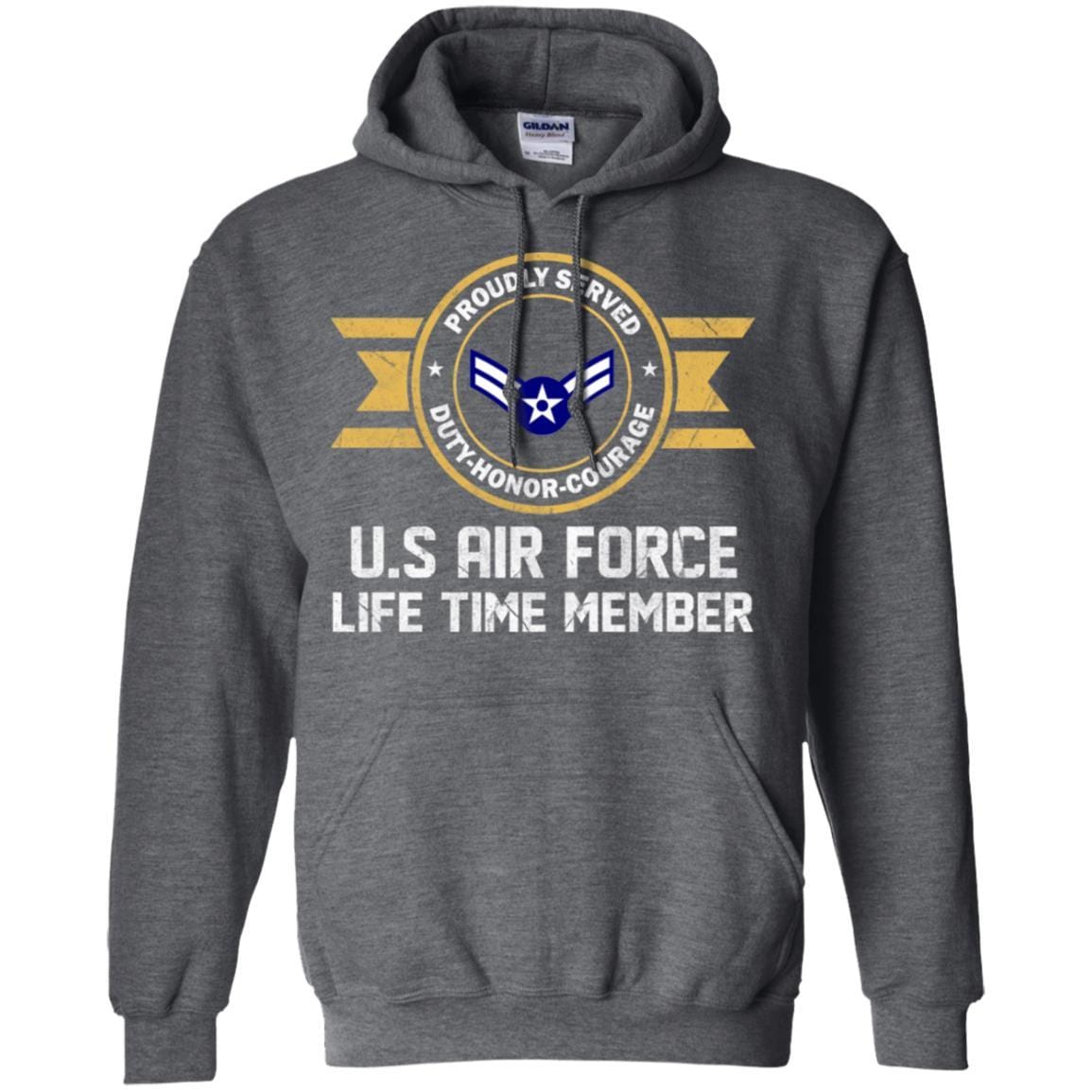 Life time member-US Air Force E-3 Airman First Class A1C E3 Ranks Enlisted Airman AF Rank Men T Shirt On Front-TShirt-USAF-Veterans Nation