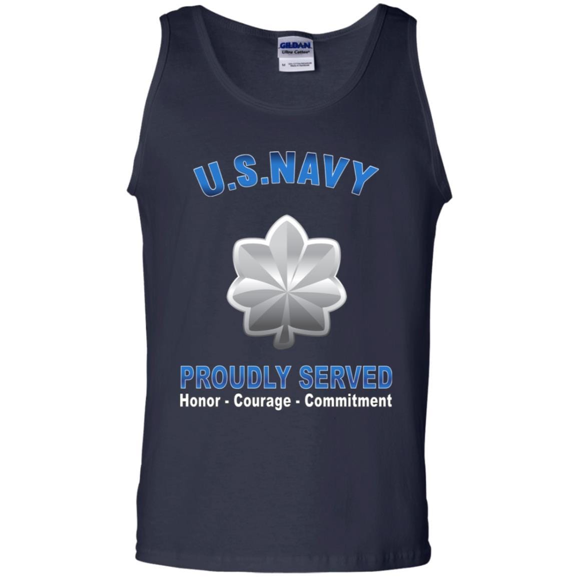 US Navy O-5 Commander O5 CDR Senior Officer Proudly Served T-Shirt On Front-Apparel-Veterans Nation