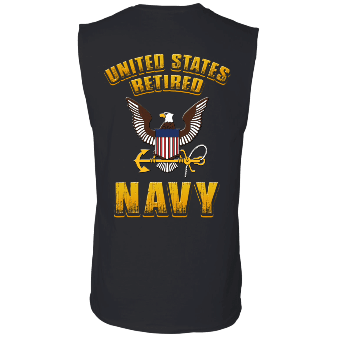 US Retired Navy Back T Shirts-TShirt-Navy-Veterans Nation
