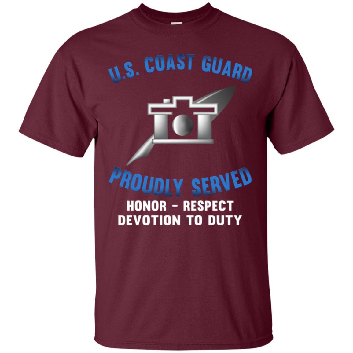 USCG PUBLIC AFFAIRS SPECIALIST PA Logo Proudly Served T-Shirt For Men On Front-TShirt-USCG-Veterans Nation
