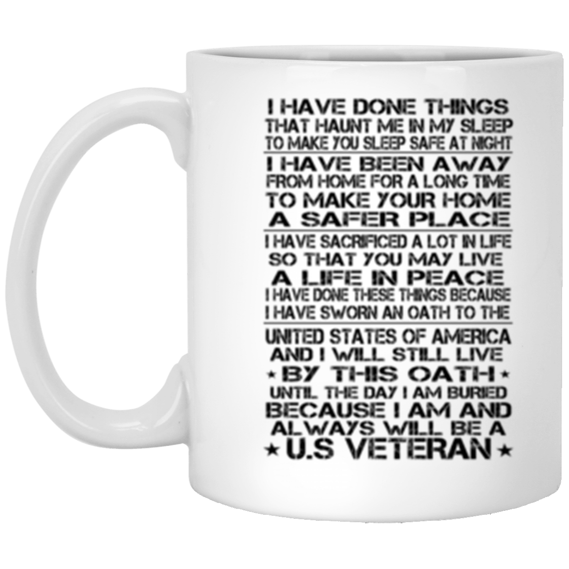 US Veteran 11 oz. White Mug-Drinkware-Veterans Nation