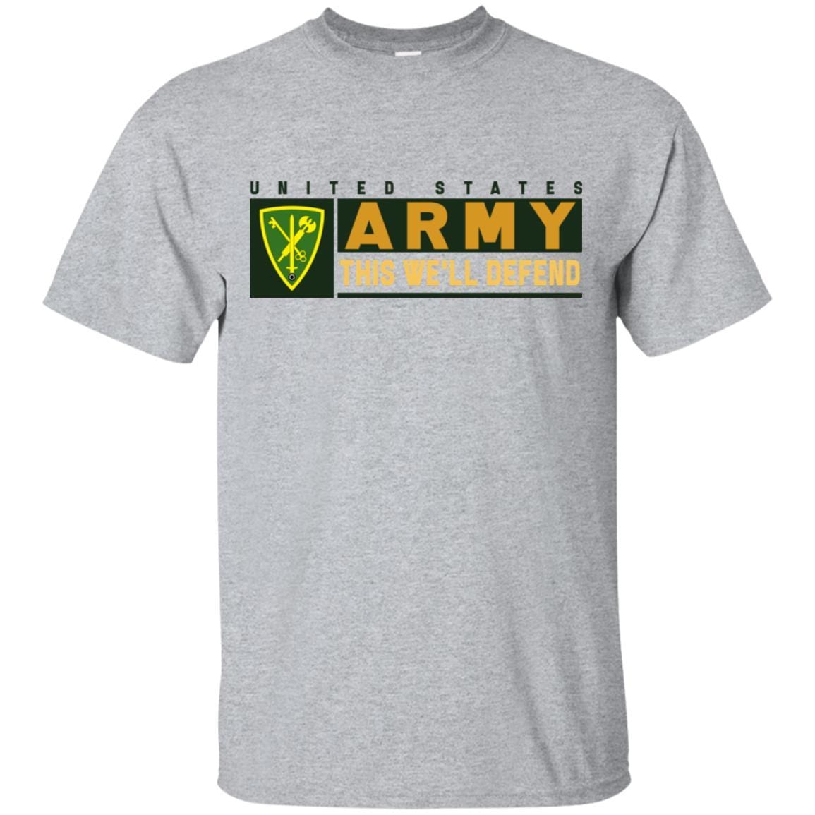 US Army 42ND MILITARY POLICE BRIGADE- This We'll Defend T-Shirt On Front For Men-TShirt-Army-Veterans Nation