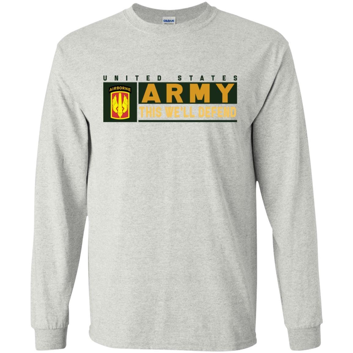 US Army 18TH FIELD ARTILLERY WITH AIRBORNE TAB- This We'll Defend T-Shirt On Front For Men-TShirt-Army-Veterans Nation