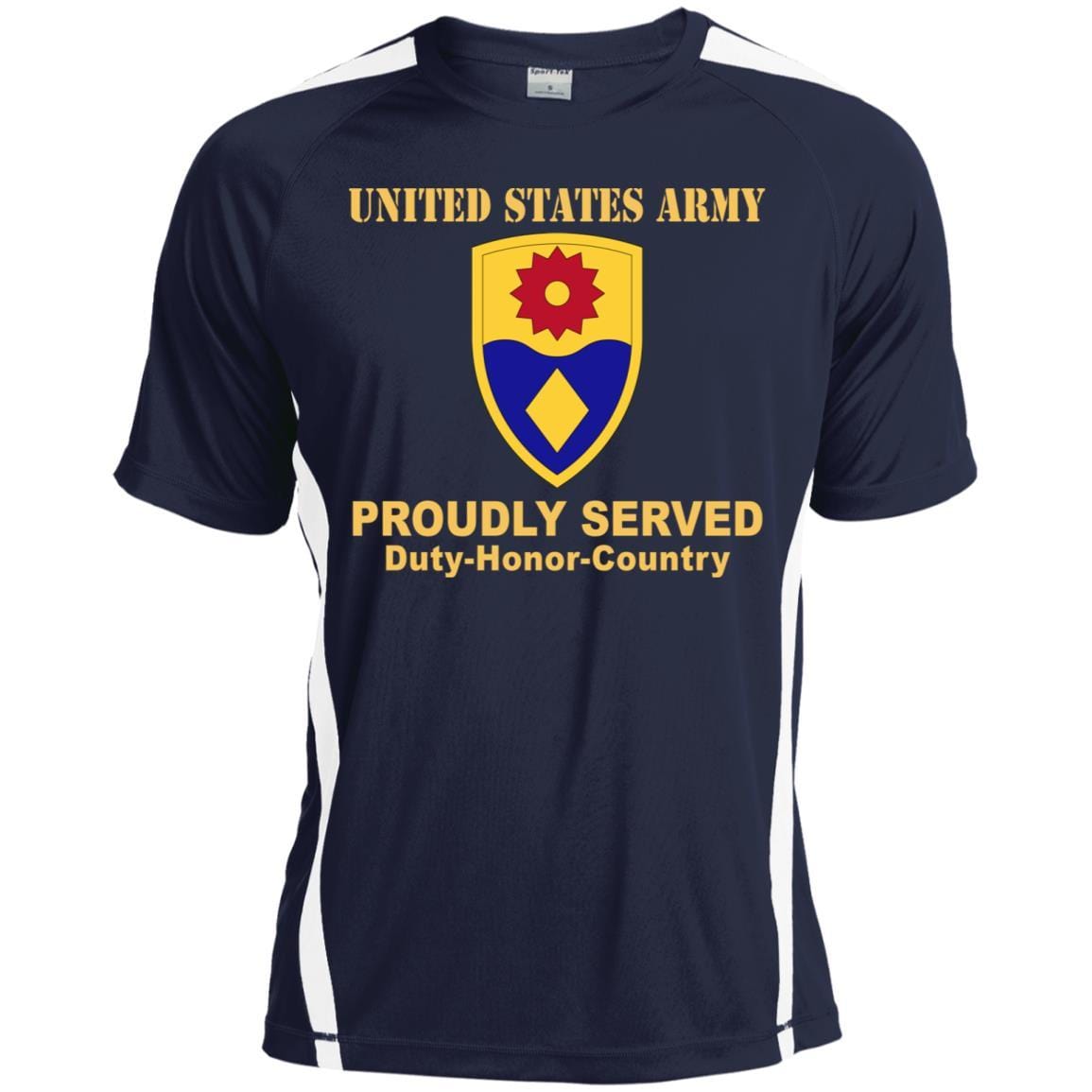 US ARMY 49TH MILITARY POLICE BRIGADE- Proudly Served T-Shirt On Front For Men-TShirt-Army-Veterans Nation