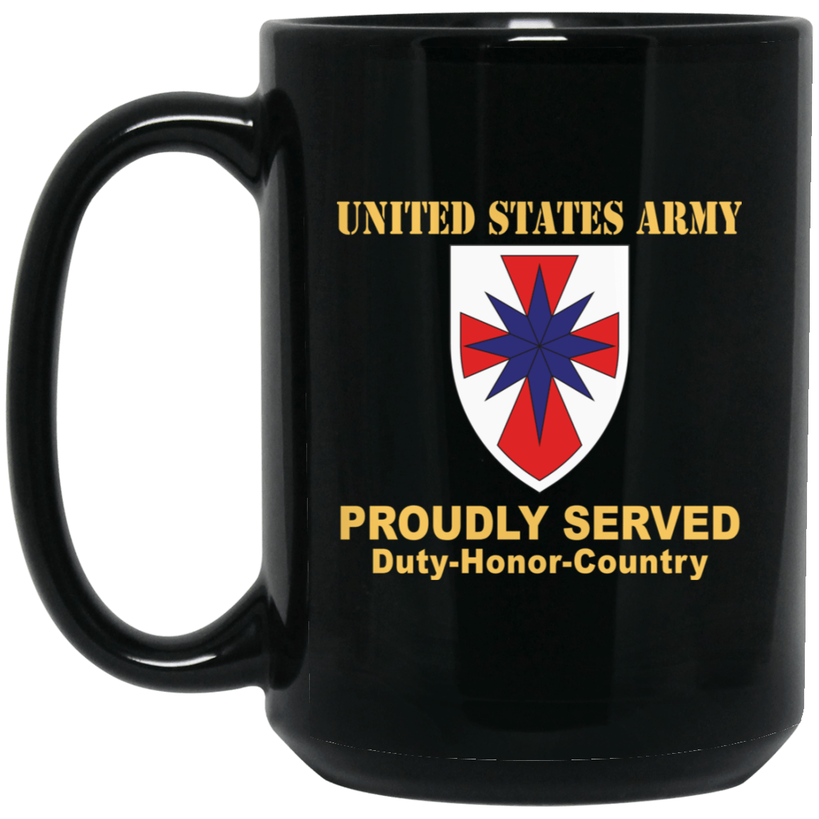 US ARMY 8TH SUSTAINMENT COMMAND- 11 oz - 15 oz Black Mug-Mug-Army-CSIB-Veterans Nation