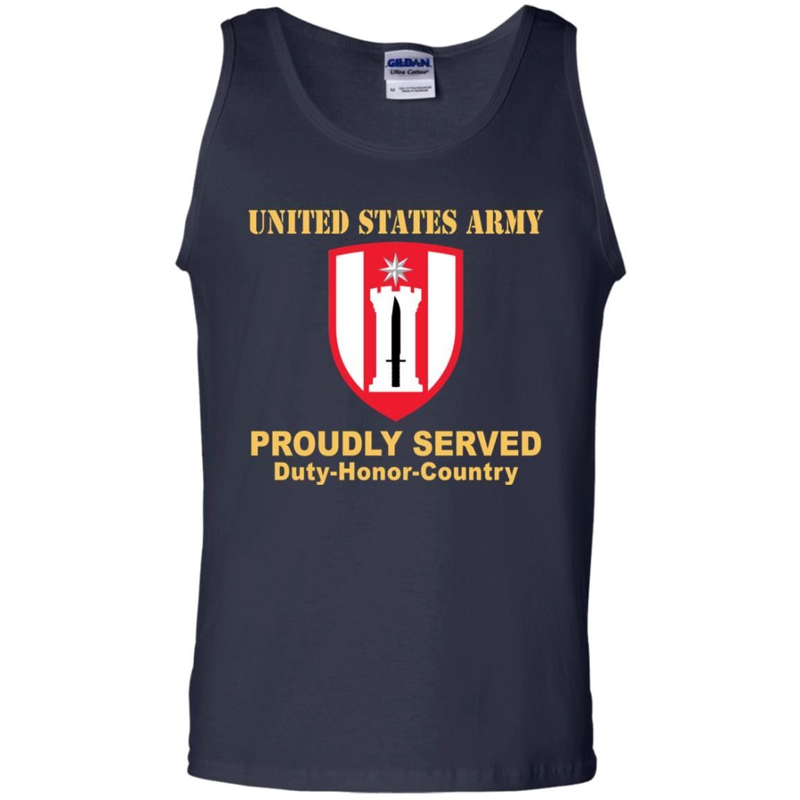 US ARMY 372ND ENGINEER BRIGADE- Proudly Served T-Shirt On Front For Men-TShirt-Army-Veterans Nation