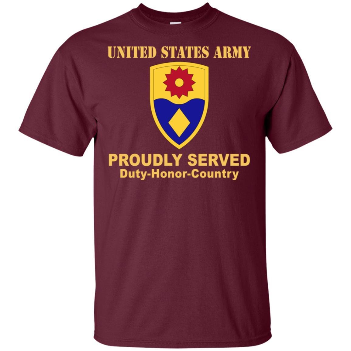 US ARMY 49TH MILITARY POLICE BRIGADE- Proudly Served T-Shirt On Front For Men-TShirt-Army-Veterans Nation