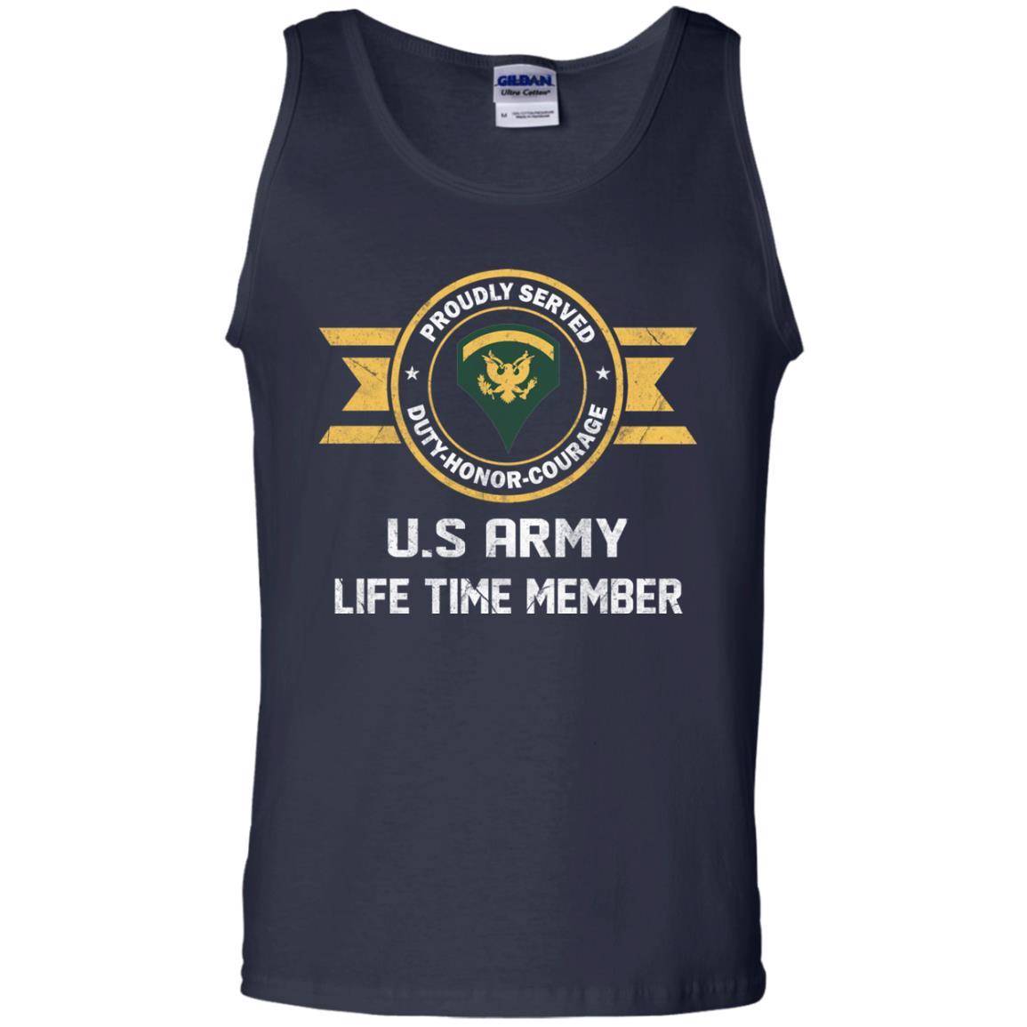 Life Time Member - US Army E-5 SPC E5 Specialist Ranks Men T Shirt On Front-TShirt-Army-Veterans Nation