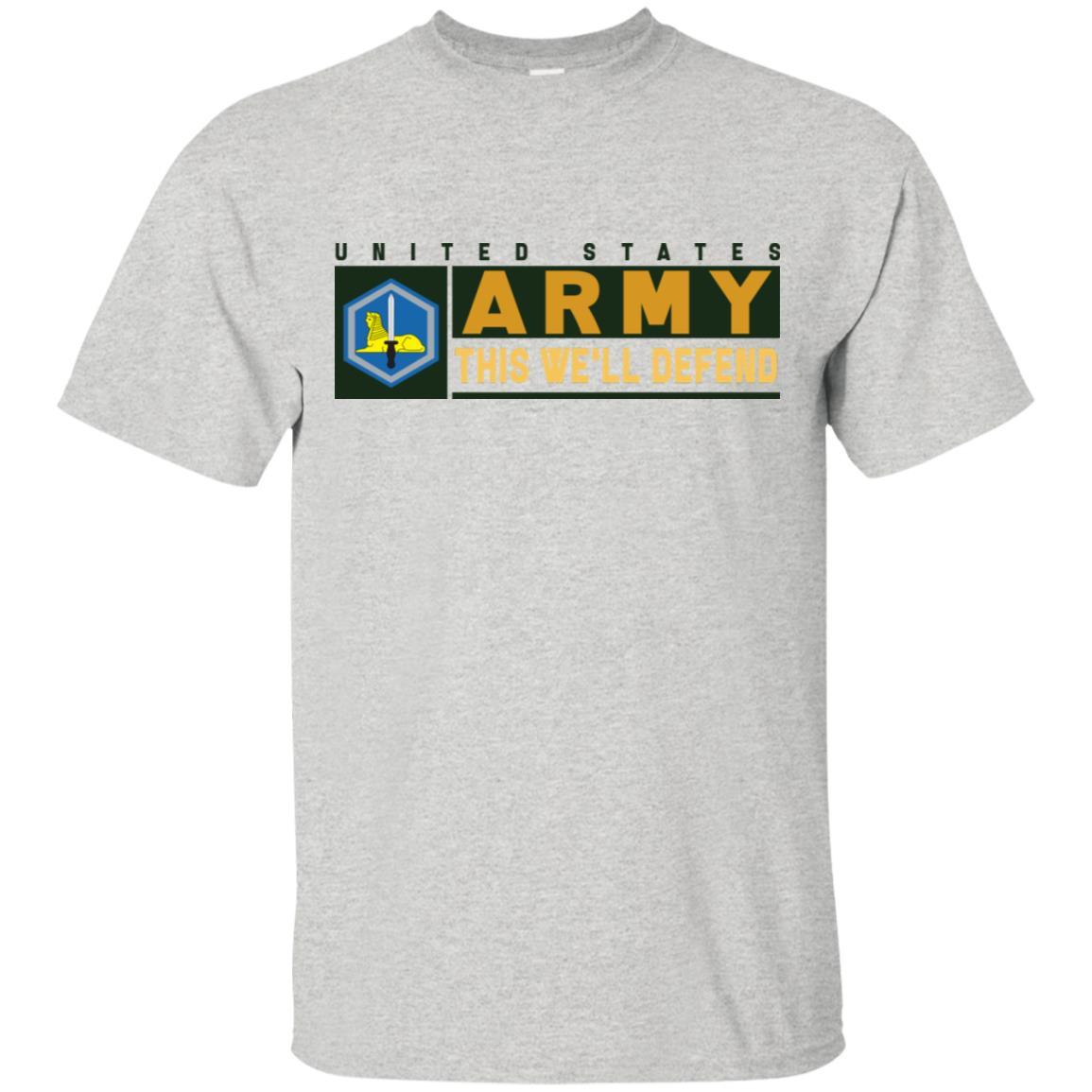 US Army 66TH MILITARY INTELLIGENCE BRIGADE- This We'll Defend T-Shirt On Front For Men-TShirt-Army-Veterans Nation