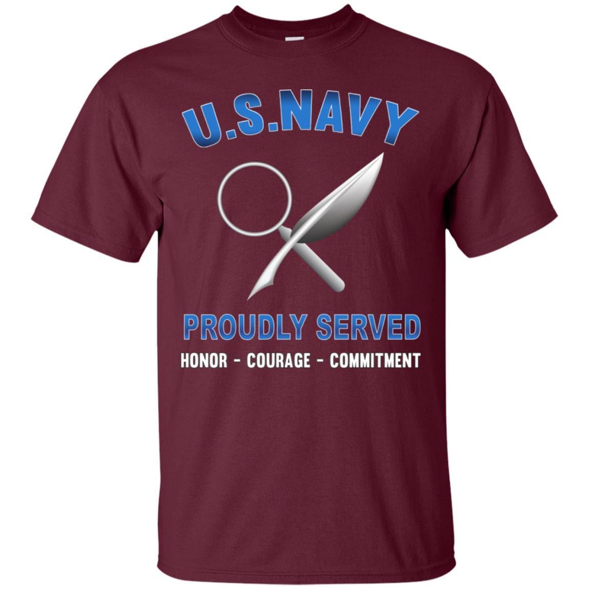 Navy Intelligence Specialist Navy IS - Proudly Served T-Shirt For Men On Front-TShirt-Navy-Veterans Nation