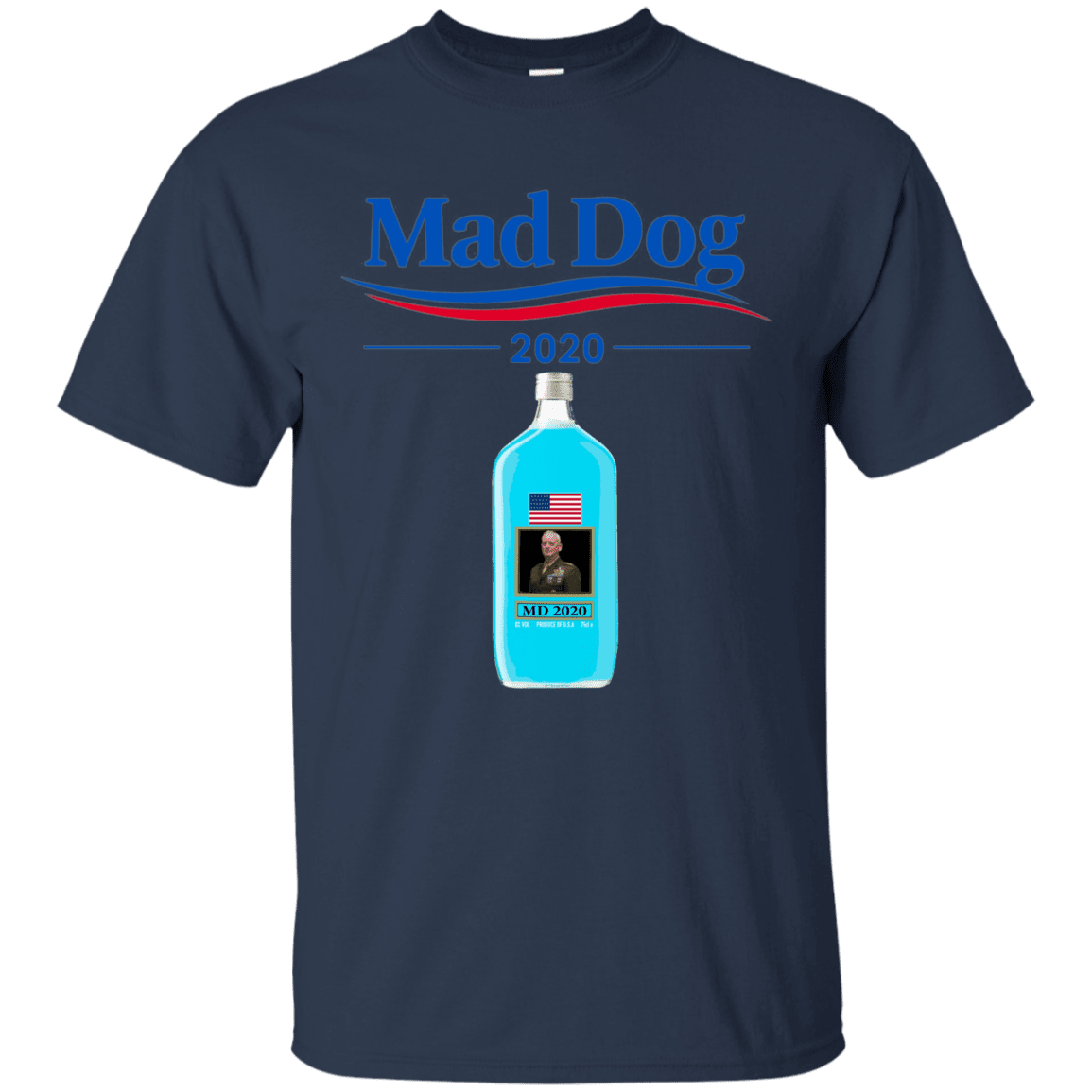 Military T-Shirt "Funny Mad Dog 2020 Blue Men" Front-TShirt-General-Veterans Nation