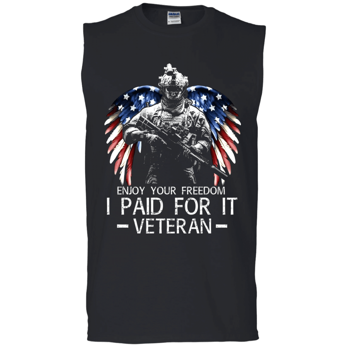 Military T-Shirt "Enjoy your freedom I paid for it Men" Front-TShirt-General-Veterans Nation