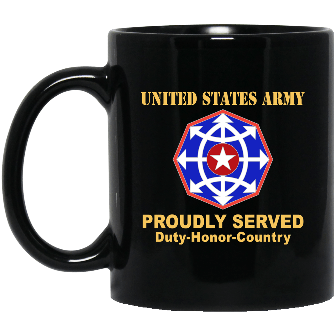 US ARMY CSIB CRIMINAL INVESTIGATION COMMAND- 11 oz - 15 oz Black Mug-Mug-Army-CSIB-Veterans Nation