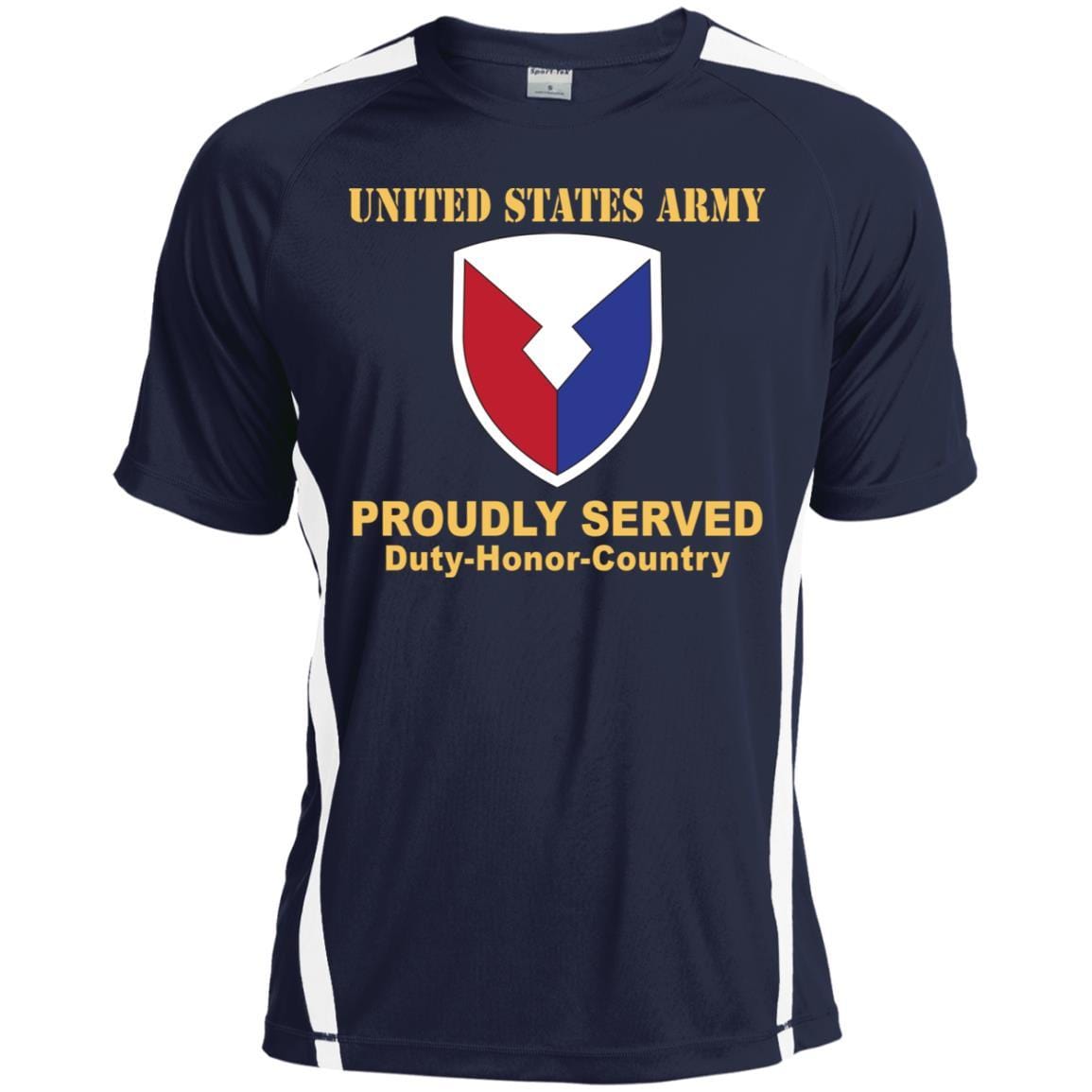 US ARMY CSIB MATERIEL COMMAND- Proudly Served T-Shirt On Front For Men-TShirt-Army-Veterans Nation