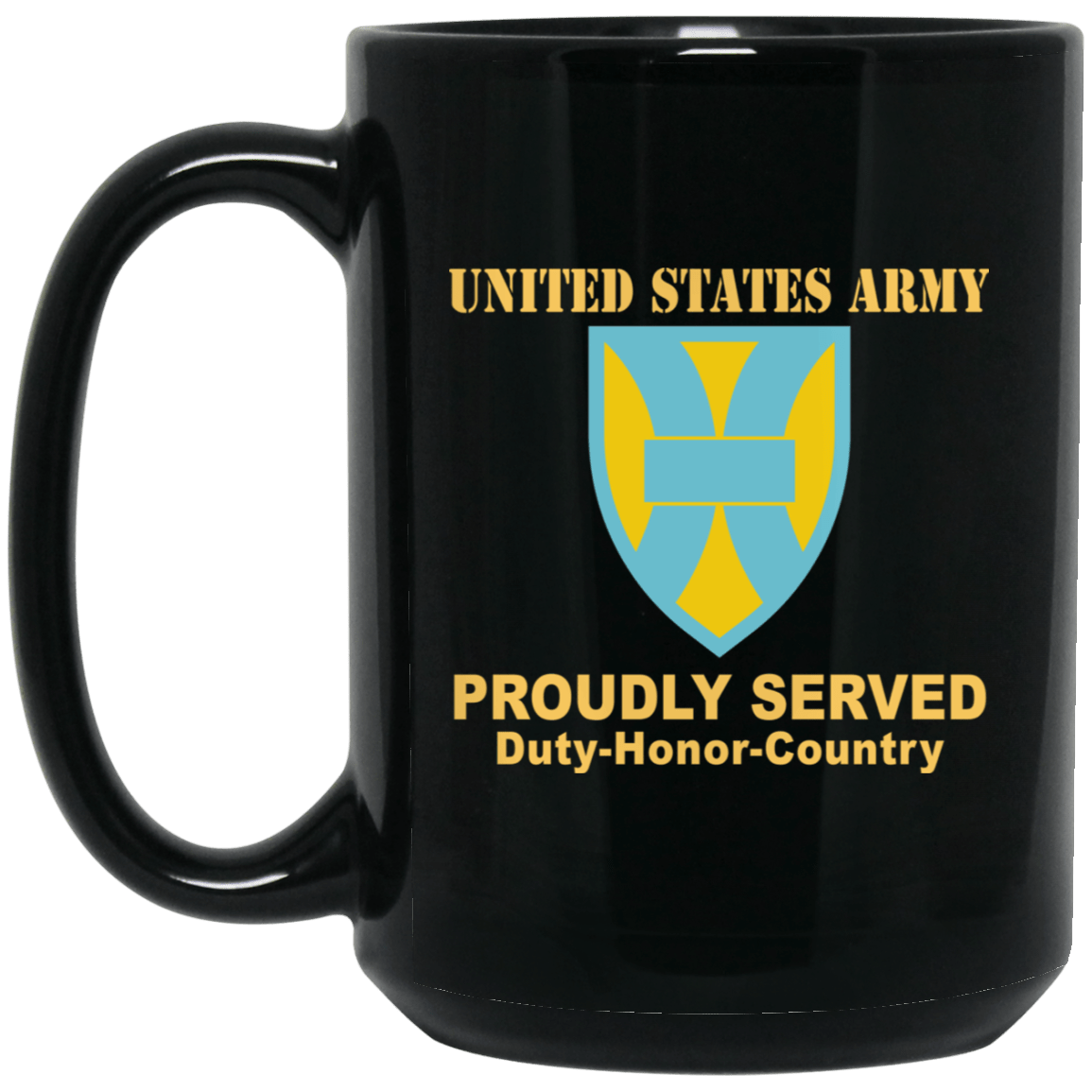 US ARMY 21ST SUSTAINMENT COMMAND- 11 oz - 15 oz Black Mug-Mug-Army-CSIB-Veterans Nation