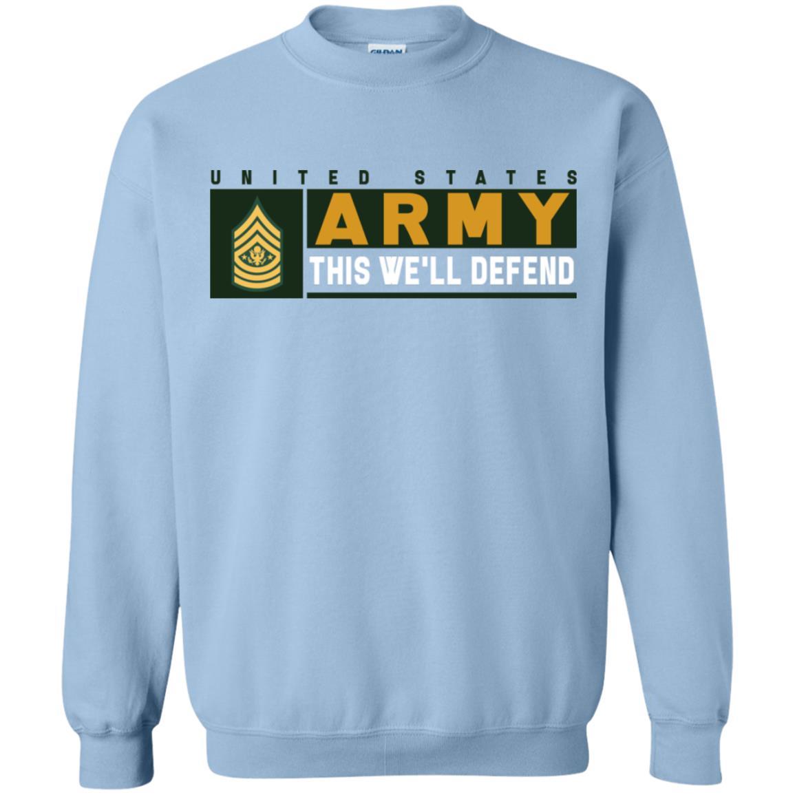 US Army E-9 SMA This We Will Defend Long Sleeve - Pullover Hoodie-TShirt-Army-Veterans Nation