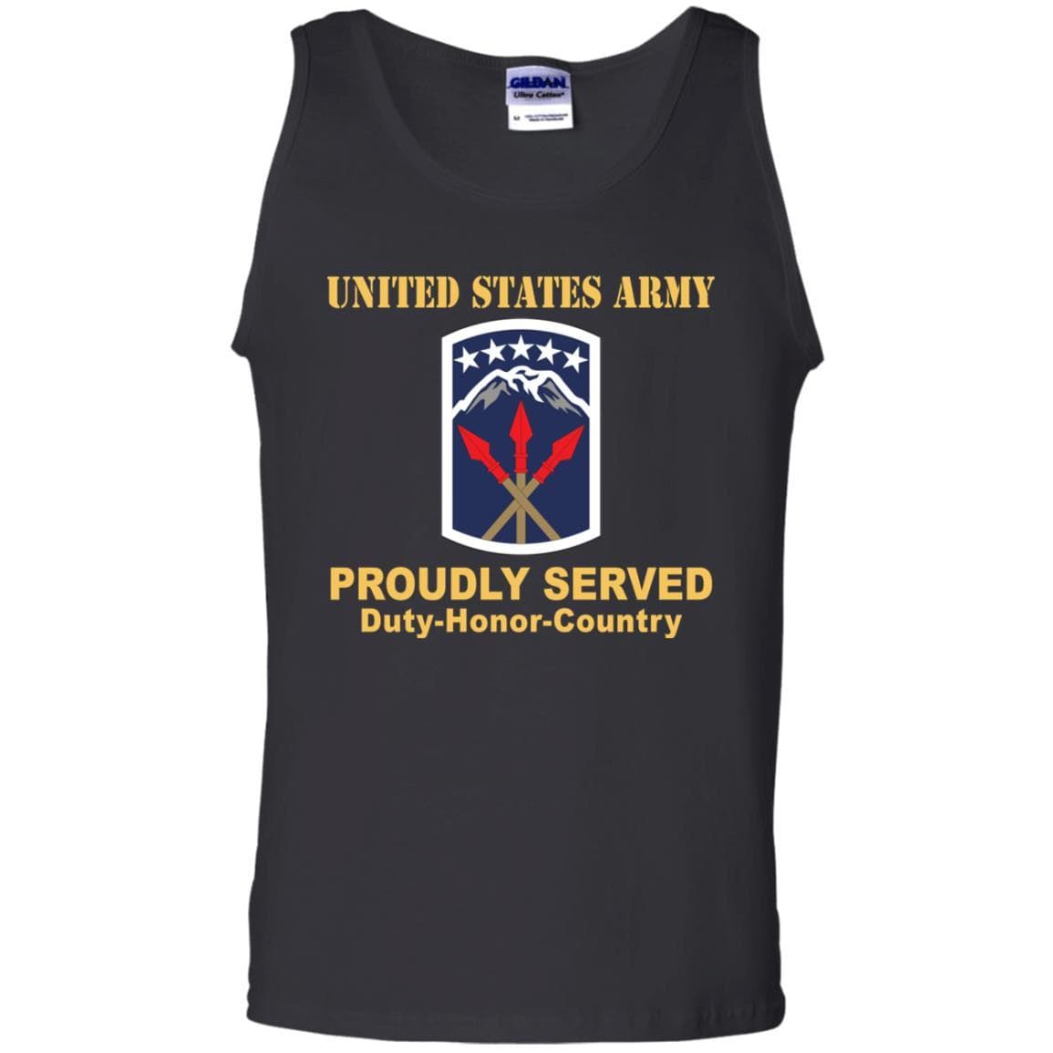 US ARMY 593 SUSTAINMENT BRIGADE- Proudly Served T-Shirt On Front For Men-TShirt-Army-Veterans Nation