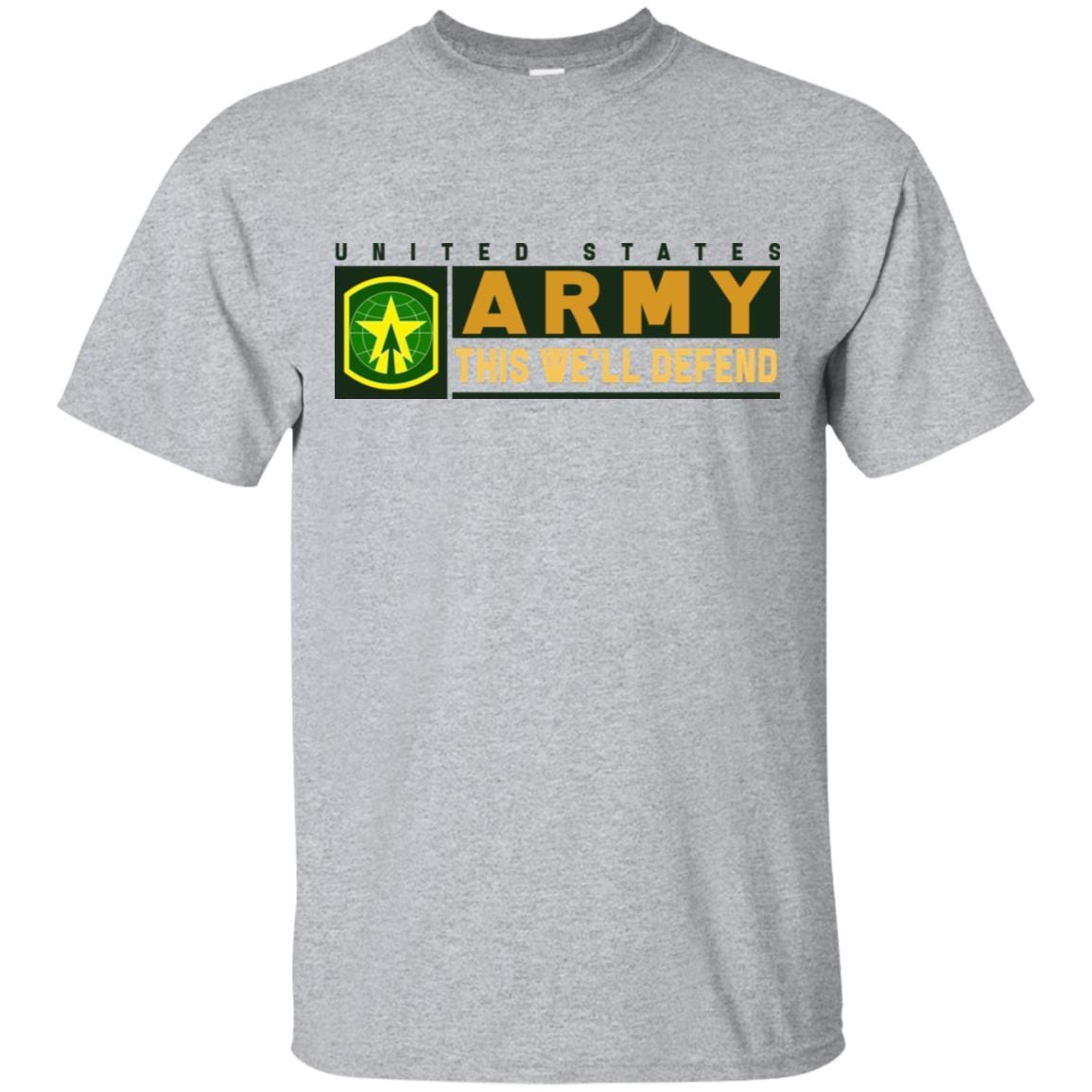 US Army 16TH MILITARY POLICE BRIGADE- This We'll Defend T-Shirt On Front For Men-TShirt-Army-Veterans Nation