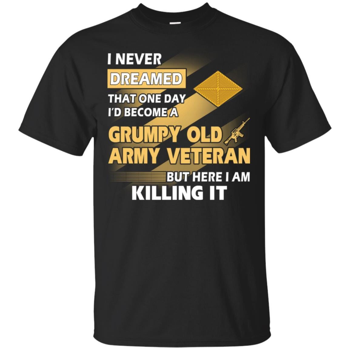 US Army T-Shirt "Finance Corps Grumpy Old Veteran" On Front-TShirt-Army-Veterans Nation