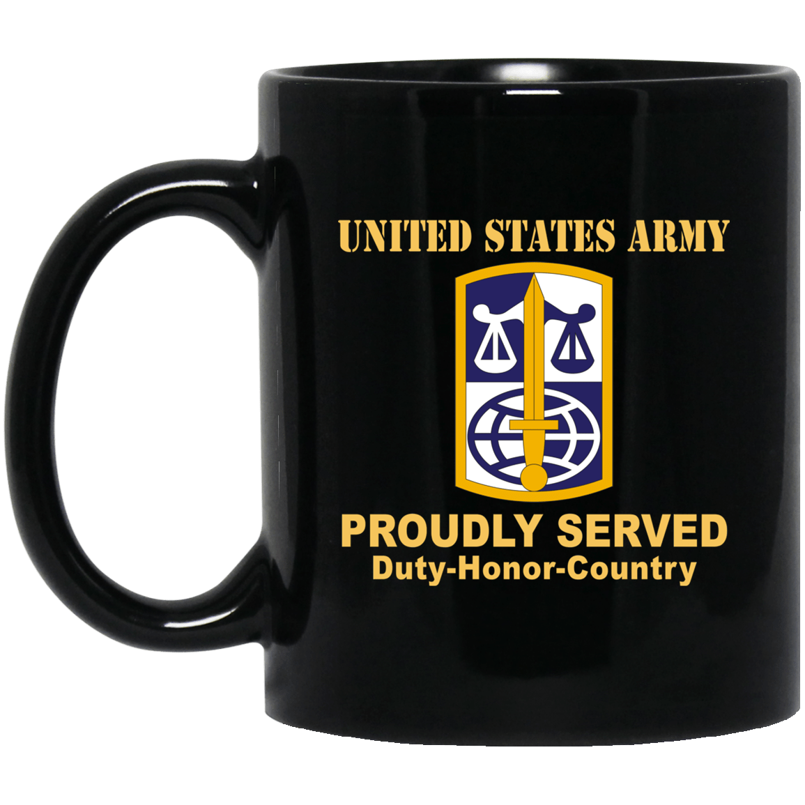US ARMY CSIB LEGAL SERVICES AGENCY- 11 oz - 15 oz Black Mug-Mug-Army-CSIB-Veterans Nation